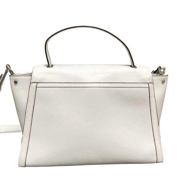 MICHAEL KORS Large Optic White Polished Leather Top Handle WHITNEY Satchel XB - Picture 2 of 16